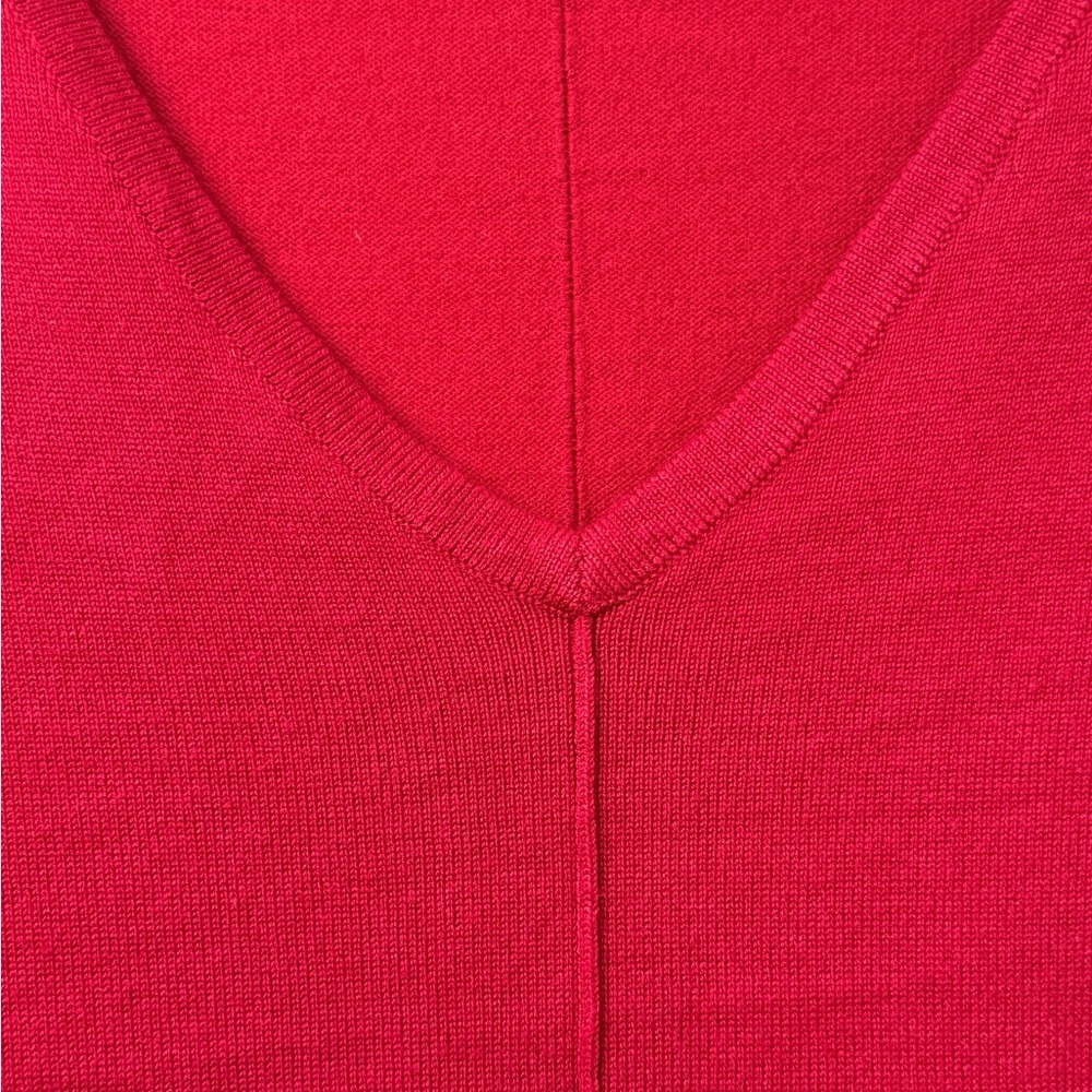 Apt. 9 Women's Vibrant Red V-Neck Sweatshirt - Picture 6 of 9